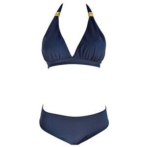 Navy Blue Alga Marinha High Waisted Bikini